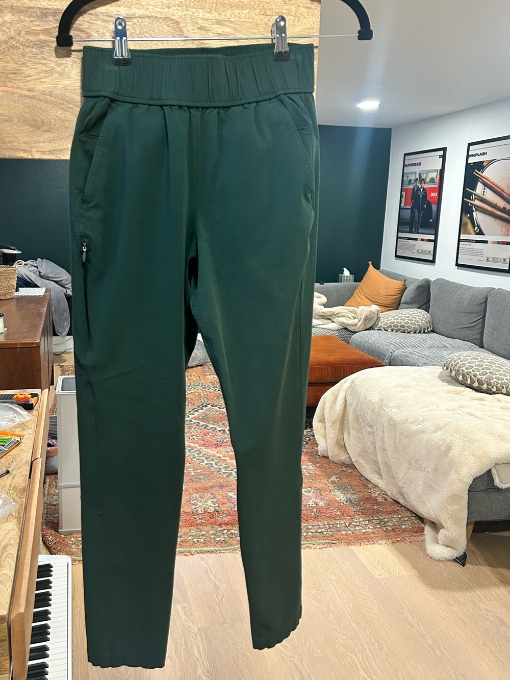 Women's Dark Green Stretch Jogger Pants
